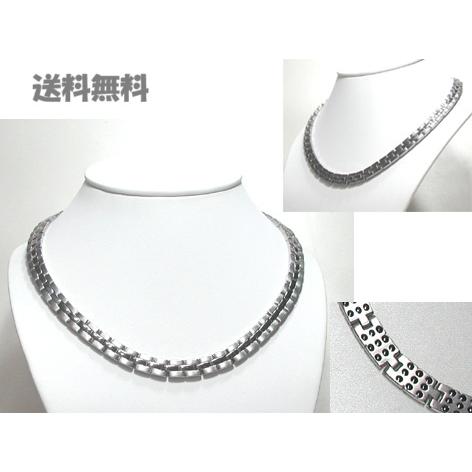 軽量チタンと252個のゲルマニウム粒が融合した磁気ネックレス メンズ