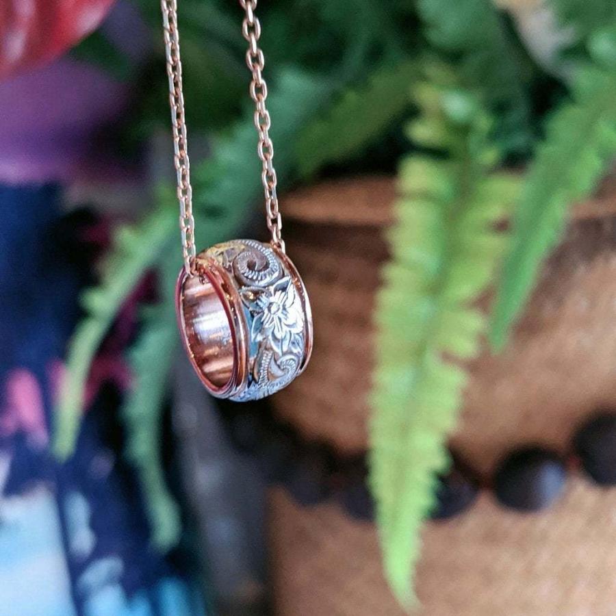 Hawaiian Jewelry ハワイアンジュエリー バレルモチーフ2トーン