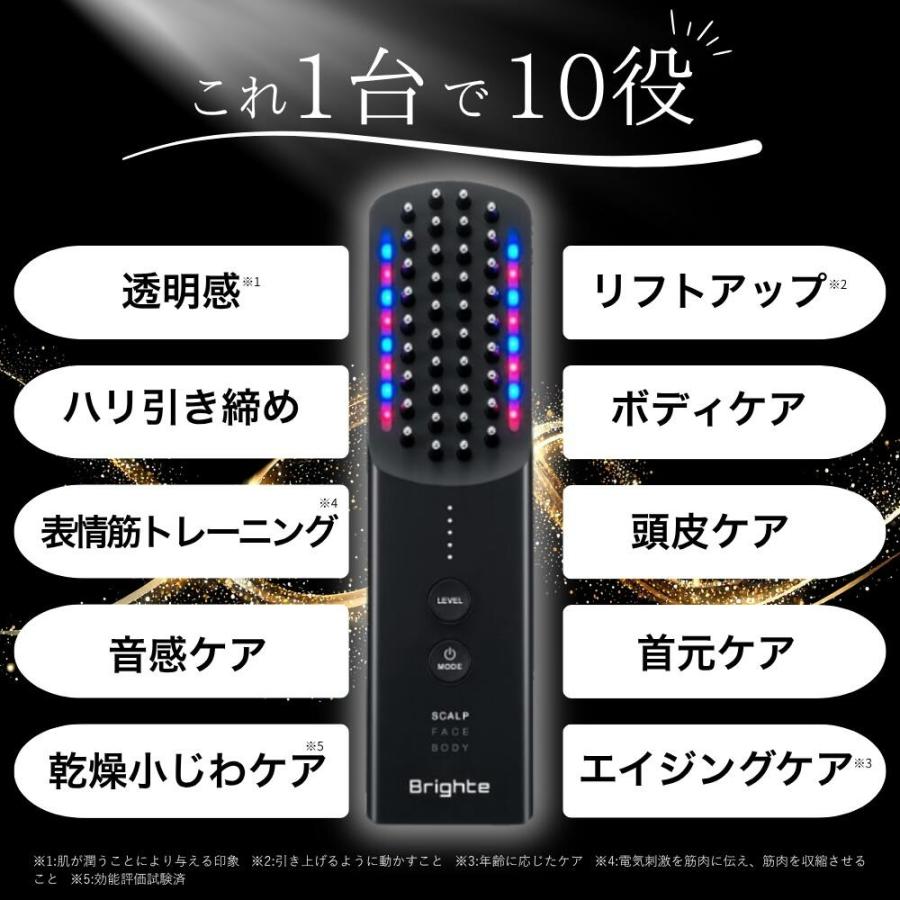 Brighte ブライト エレキブラシ プラス ブラシ型 美顔器 頭皮ケア