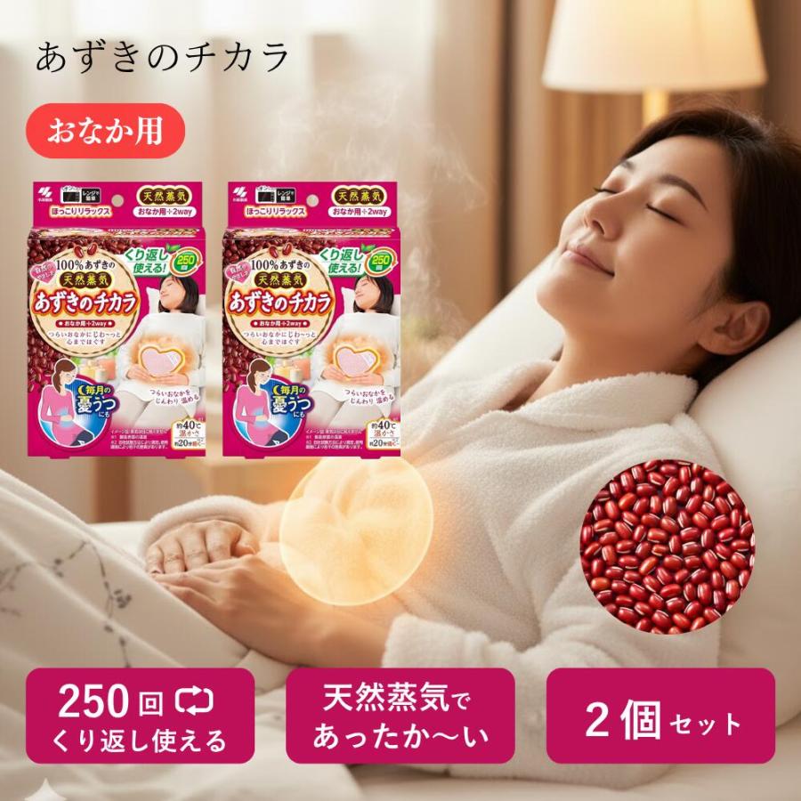 小林製薬 あずきのチカラ おなか用 2個 温活 冷え対策 生理痛 繰り返し