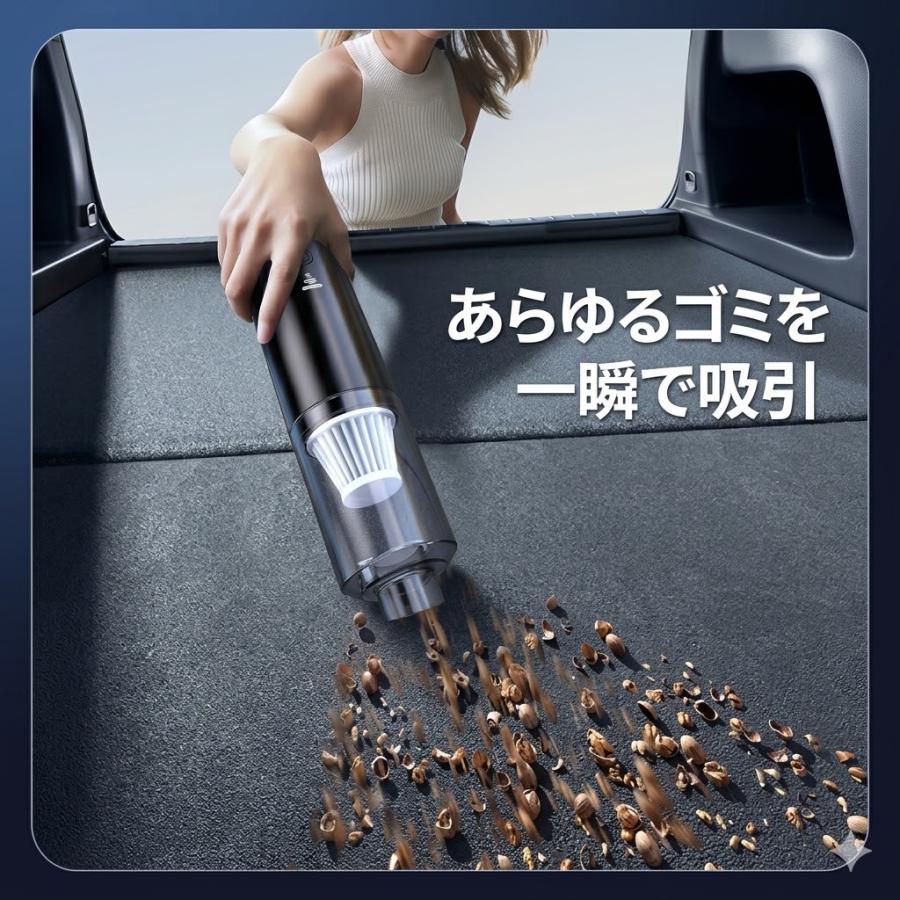 ハンディクリーナー 掃除機 コードレス 強力 吸引 45000Pa 車 車用
