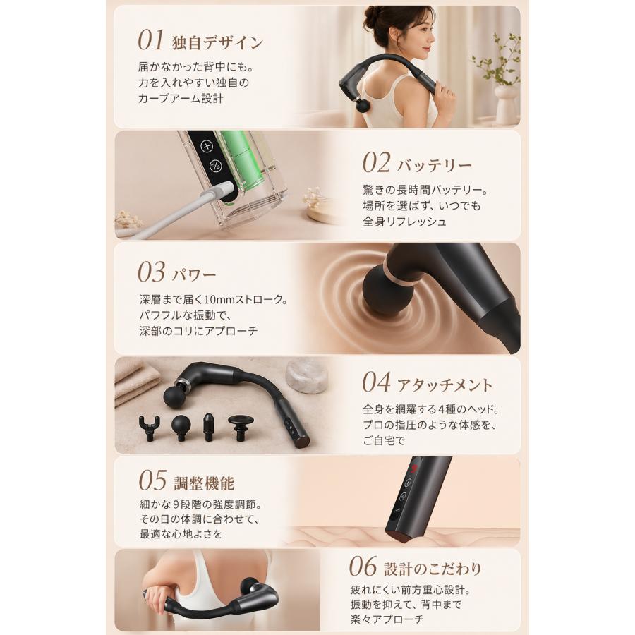 クーポンで 2660 円！／筋膜リリース 背中マッサージ マッサージガン
