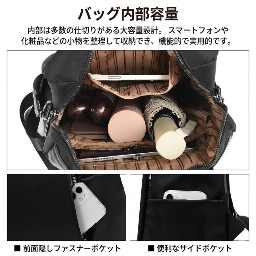 リュック レディースリュック 3way 多機能 コンパクト 撥水 ショルダー