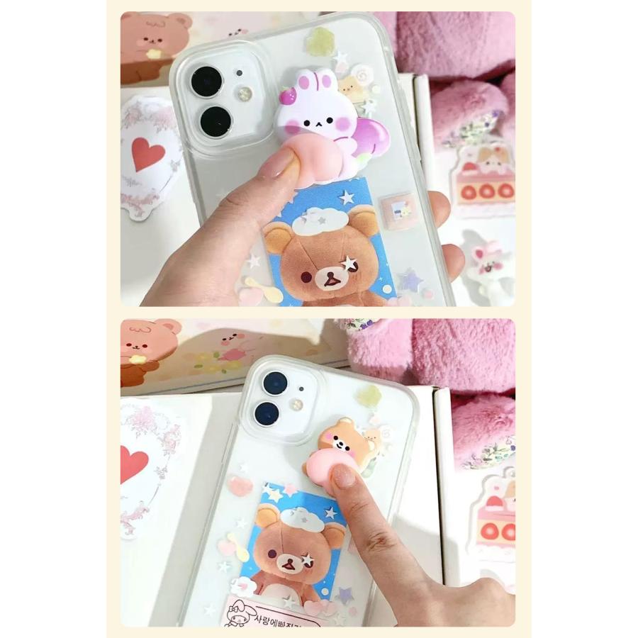 【即日発送｜高評価】おしりシール おしりぷにぷにシール 3D立体シール 手帳 シール手帳 うさぎ くま ボンボンシール ドロップシール ぷっくり シール 3D |  | 07