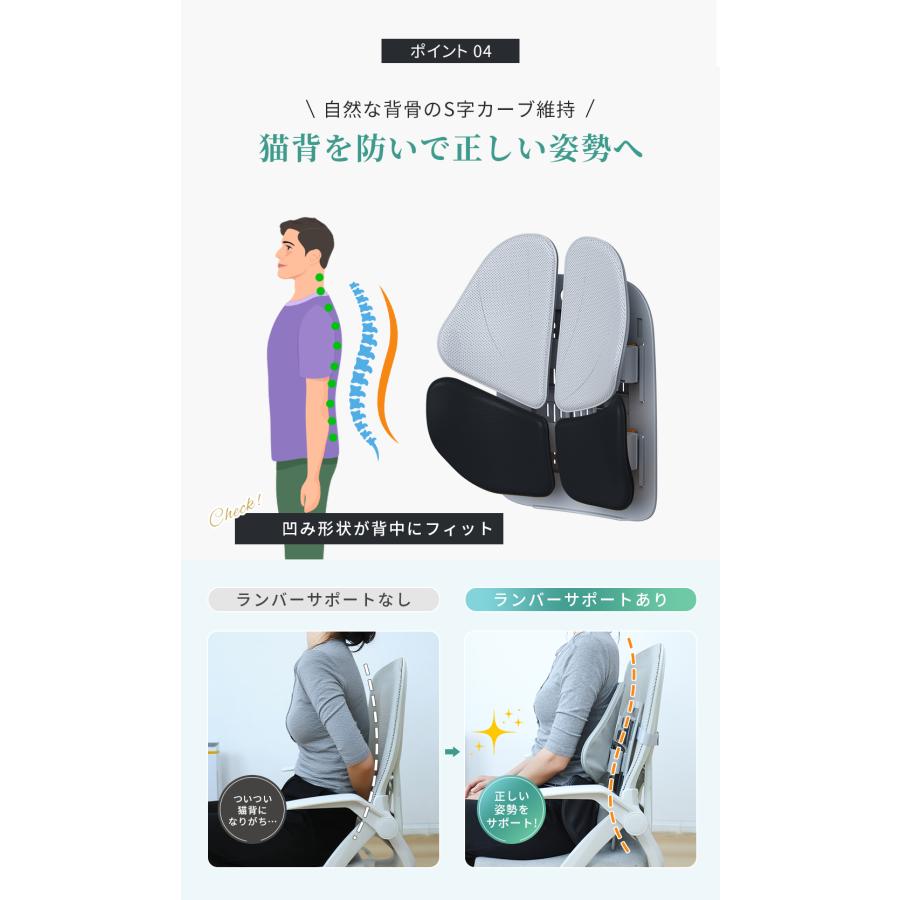 ランバーサポート 車 腰痛 クッション 背もたれ 運転席 椅子 シート
