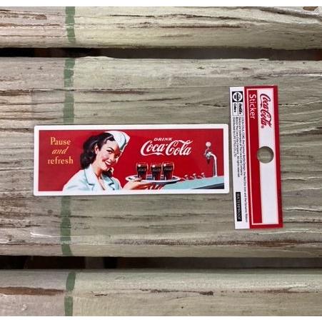 コカ・コーラ　Coca-Cola　年代物　ステッカー　5枚　紙ラベル　1枚 Coca Cola（コカコーラ） ステッカー シール スマホ XXSサイズ メール