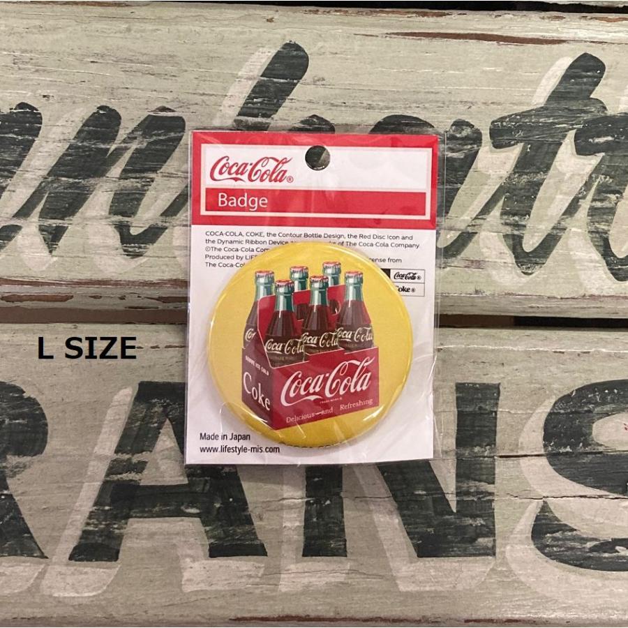 Coca-Cola 缶バッジ 2個セット 非売品 コカ・コーラ 缶バッジ Lサイズ 57mm アクセサリー 飾り