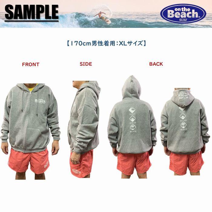 オンザビーチ ジップ パーカー 全3色 アウター 裏起毛 サーフブランド