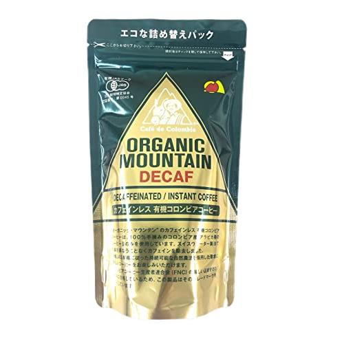 オーガニックマウンテン カフェインレス有機インスタントコーヒー 80g