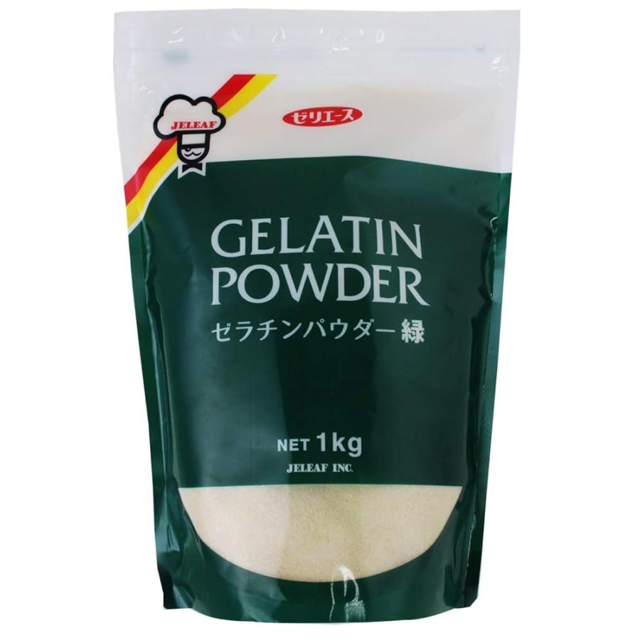 ジェリフ ゼリエース ゼラチンパウダー緑 1kg の商品画像