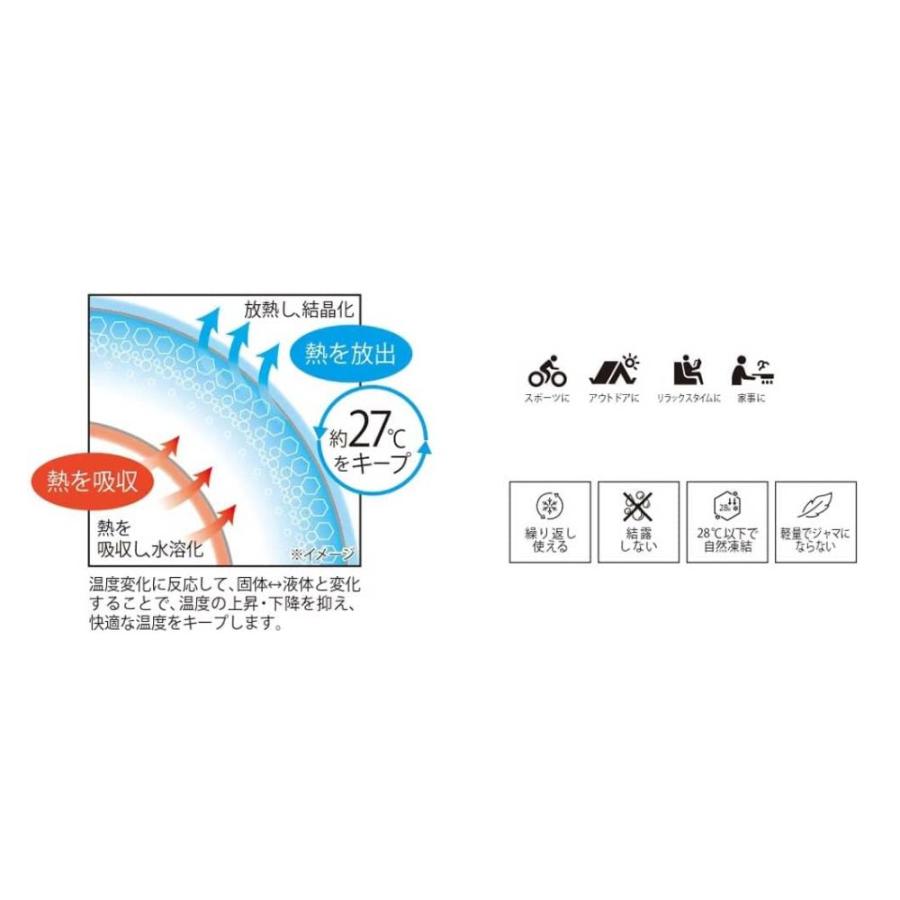 コジット ネッククーラー 首 ひんやり リング ブルー M COOLOOP クール アイス 冷却 熱中症 予防 冷感 暑さ対策 首かけ 凍る クールダウン｜pacifina｜02