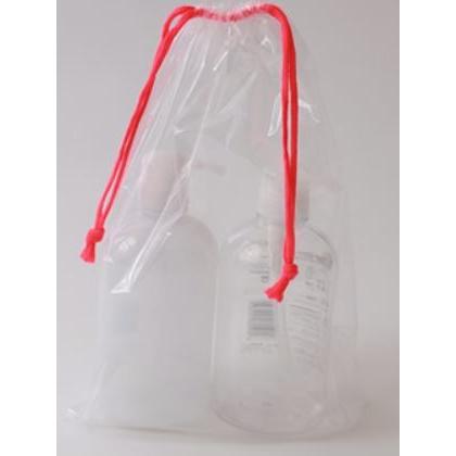 ポリ巾着袋　ビニール巾着袋　透明巾着袋　紐：緑色　２６０×３５０（底マチ80）ミリ　２０枚/セット |  | 02