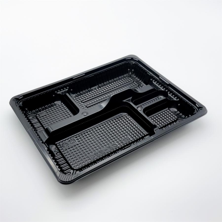 使い捨て 弁当容器 ケース：400枚   CZ-224BS黒（N）本体 - 269×210×31mm シーピー化成 耐油  業務用 電子レンジ対応_4
