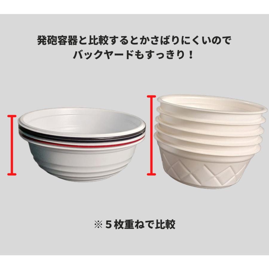 ケース：800枚 使い捨て どんぶり容器 BF-362 ホワイト 本体 - φ170×60mm シーピー化成 レンジ対応 業務用 テイクアウトの画像
