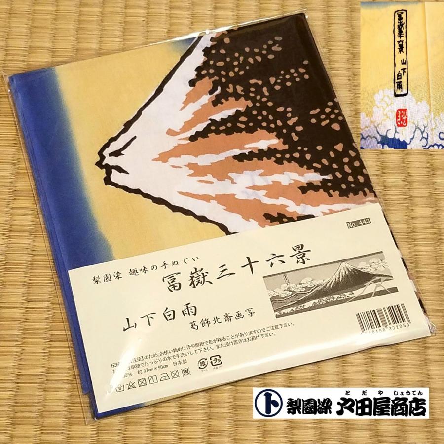 てぬぐい 山下 さんか 白雨 はくう 葛飾北斎 富嶽三十六景 浮世絵 日本画 特岡 日本製 木綿 注染 梨園染 戸田屋商店 贈り物 インテリア 趣味 ネコポス発送｜pack8983｜08