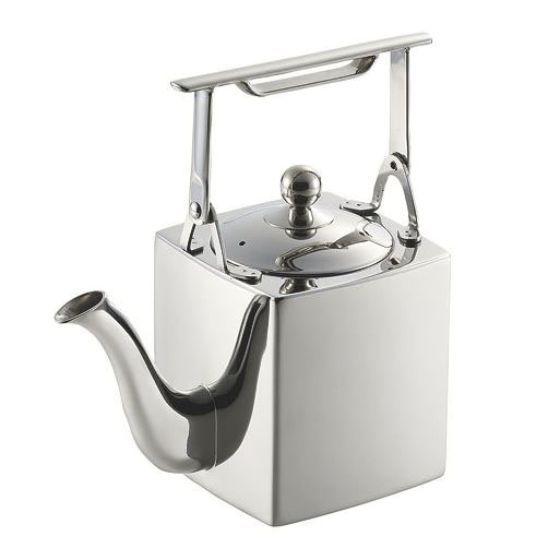 【1個セット】燕舞 角型シノアポット （茶漉網・氷用中子付き） ティーポット コーヒー 紅茶 ケトル ポット　1個セット