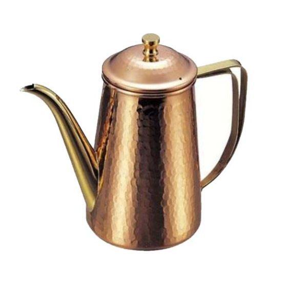 銅槌目入 コーヒーポット 1個】1.5L 銅 槌目入コーヒーポット 10人用（1500cc） 燕三条 コーヒー