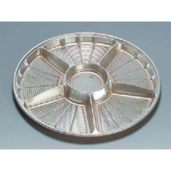 【20枚】サークルトレー FP-5 シルバー（かぶせフタ付） 福助工業 使い捨て 業務用 弁当 惣菜 中華 仕出し 丸皿 オードブル容器　20枚入