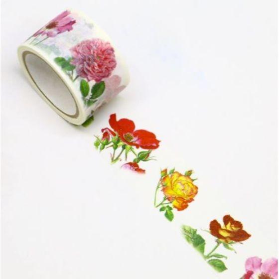 1巻 バラ色々 ｇr 0008 幅25mm 5m巻 マスキングテープ カミイソ 和紙 花柄 可愛い 業務用 ボタニカルアート 代引き不可 1巻入 11322 パッケージ マルシェ 通販 Yahoo ショッピング