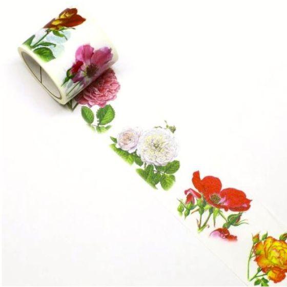 1巻 バラ色々 ｇr 0009 幅38mm 5m巻 マスキングテープ カミイソ 和紙 花柄 可愛い 業務用 ボタニカルアート 代引き不可 1巻入 パッケージ マルシェ 通販 Yahoo ショッピング