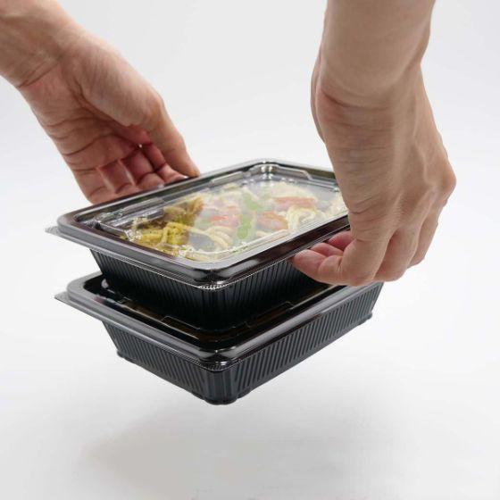 50枚】DLV角 19-14（47）MSD 黒 エフピコ 使い捨て 業務用 弁当 おかず