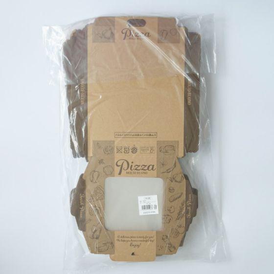 200枚】10インチ ピザ箱 窓付 デリシャス ブラウン エフピコ商事 紙製 