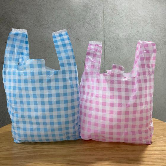 100枚 レジ袋 チェック柄 ブルー 35号サイズ Hdpe 厚み0 018mm ギンガムチェック かわいい 雑貨 製菓 製パン ビニール袋 100枚入 パッケージ マルシェ 通販 Yahoo ショッピング