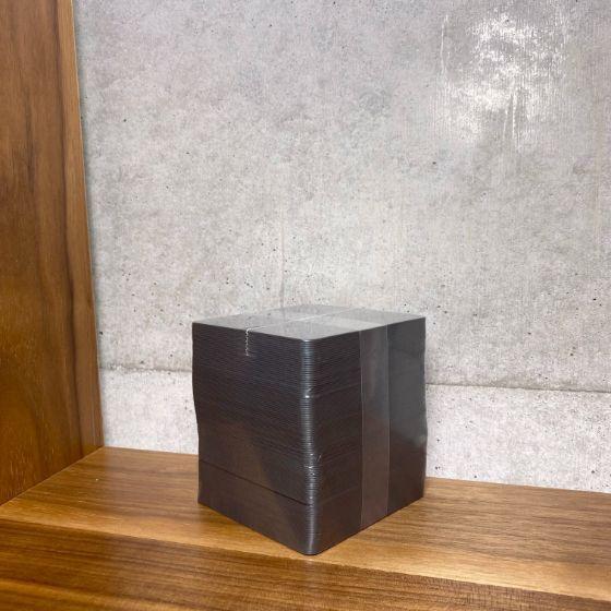 【1000枚】角・紙製 マットブラック コースター （90角×厚1.0mm） BAR 飲食店 業務用 使い捨て おしゃれ 紙コースター シンプル 黒 1000枚入の画像
