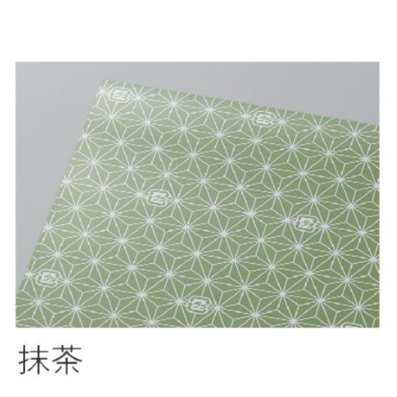 【10000枚】切子柄 抹茶 （180×180）ケーキ用シート ココットシート 焼き菓子 ラッピング ペーパー フィルム 和菓子 洋菓子 シート ナニワ紙工 10000枚入