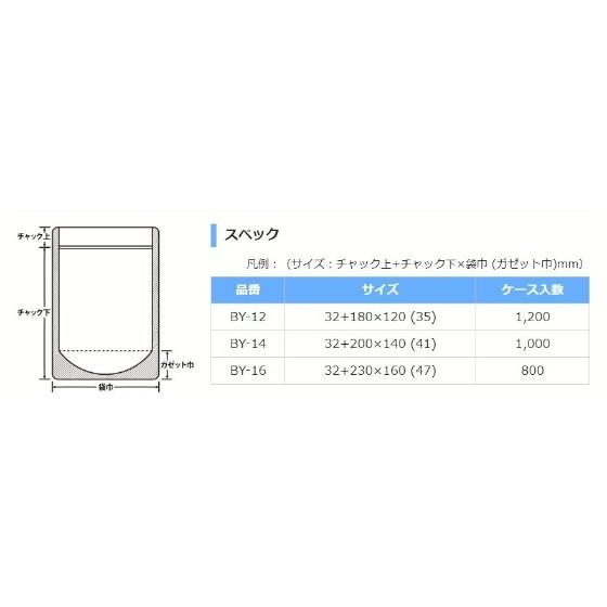 50枚】ラミジップ BY-12 スタンドパック バリアNYタイプ 生産日本社