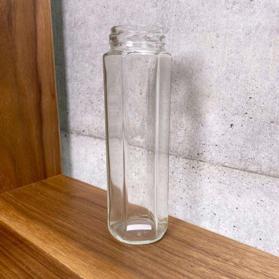 【30個】味彩200 六角ST 瓶（本体） 協同硝子 ガラス ミニボトル 洋菓子 ドレッシング おしゃれ 小物 保存 食品 容器 小瓶　30個入　 | ブランド登録なし | 01