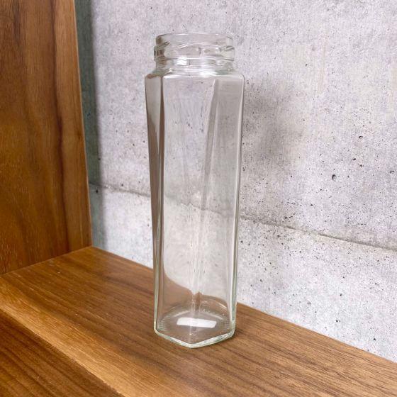 【60個】味彩200 六斜角ST 瓶（本体） 協同硝子 ガラス ミニボトル 洋菓子 ドレッシング おしゃれ 小物 保存 食品 容器 小瓶　60個入　 | ブランド登録なし | 01