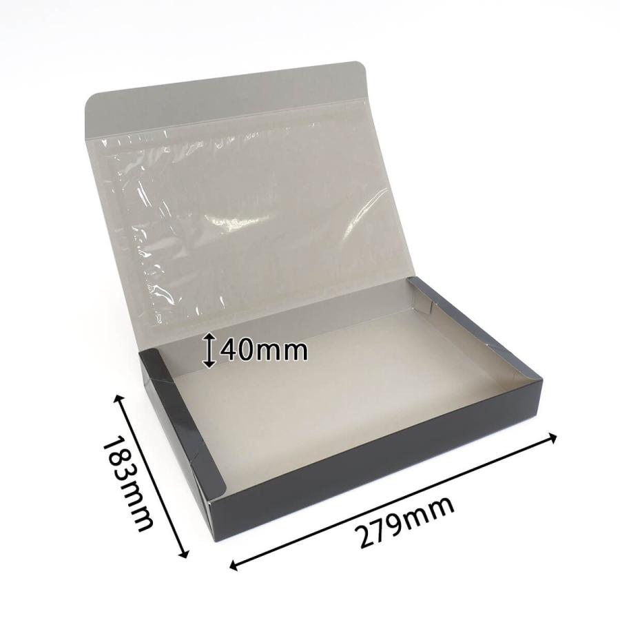 【代引き不可】【300個】 仕出し弁当容器 紙ボックス 一体型 ９０−６０  シャインブラック    エフピコチューパ  (紙ボックスのみ)_1
