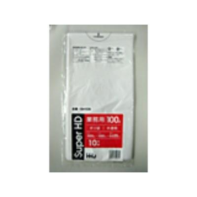 【HHJ・いろいろ3箱以上価格】400枚・100L ポリ袋 GH105 （半透明） HDPE 0.025mm厚 サイズ 業務用 ゴミ袋　10枚×40冊入【代引き不可】
