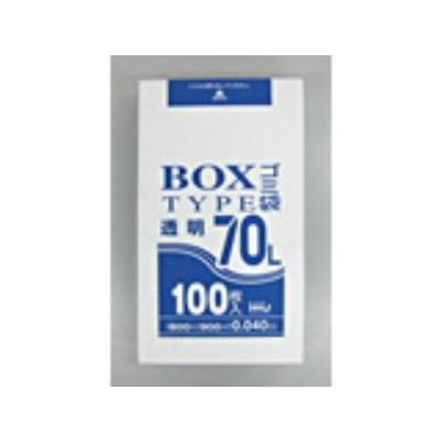 【HHJ・いろいろ3箱以上価格】400枚・70L ポリ袋 BL73 （透明） LLDPE 0.040mm厚 サイズ 業務用 ゴミ袋　100枚×4箱入【代引き不可】