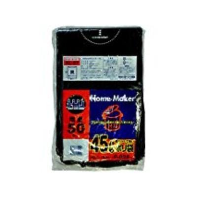 【個人宅配送可】ポリ袋　45L　LLDPE　0.025×650×800mm　黒　50枚×15冊(750枚)　KL57【取り寄せ商品・即納不可・代引き不可・返品不可】 750枚】45L ポリ袋 KL57 （黒） LLDPE 0.025mm厚 サイズ HHJ 業務用