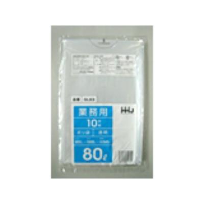 【300枚】80L ポリ袋 GL83 （透明） LLDPE 0.040mm厚 サイズ HHJ 業務用 ビニール袋 ゴミ袋　10枚×30冊入（１ケース 送料無料）