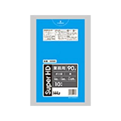 【400枚】90L ポリ袋 GH96 （青） HDPE 0.025mm厚 サイズ HHJ 業務用 ビニール袋 ゴミ袋　10枚×40冊入（１ケース 送料無料） | ブランド登録なし