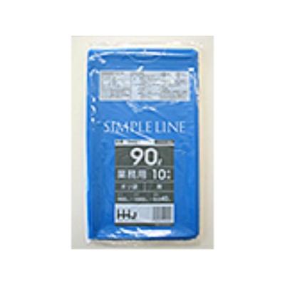 300枚】90L ポリ袋 GM91 （青） LLDPE 0.040mm厚 サイズ HHJ 業務用