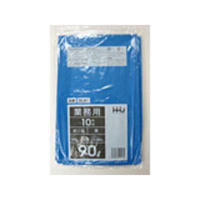 300枚】90L ポリ袋 GL91 （青） LLDPE 0.045mm厚 サイズ HHJ 業務用