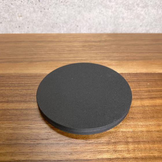 【1枚】丸・紙製 マットブラック コースター （φ90×厚0.8mm） BAR 飲食店 業務用 使い捨て おしゃれ 紙コースター シンプル 円形 黒　1枚入 | ブランド登録なし | 03