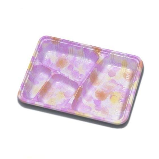 使い捨て仕出し容器 80-80紫流/中仕切黒セット 50枚 北原産業 - 使い捨て