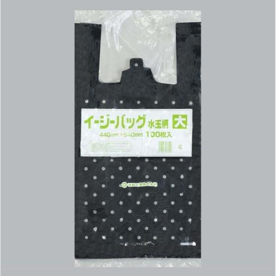 100枚】イージーバッグ 水玉柄 大 福助工業 ブロック付き レジ袋 安い