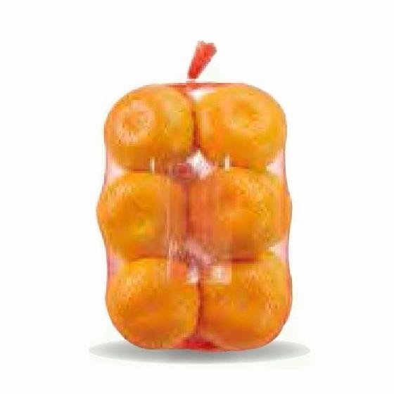 ラベルネット 40cm（オレンジ） 胴ラベル（透明 50×80mm） みかん たまねぎ 青果 果物 万能 メッシュ ネット　5000本入