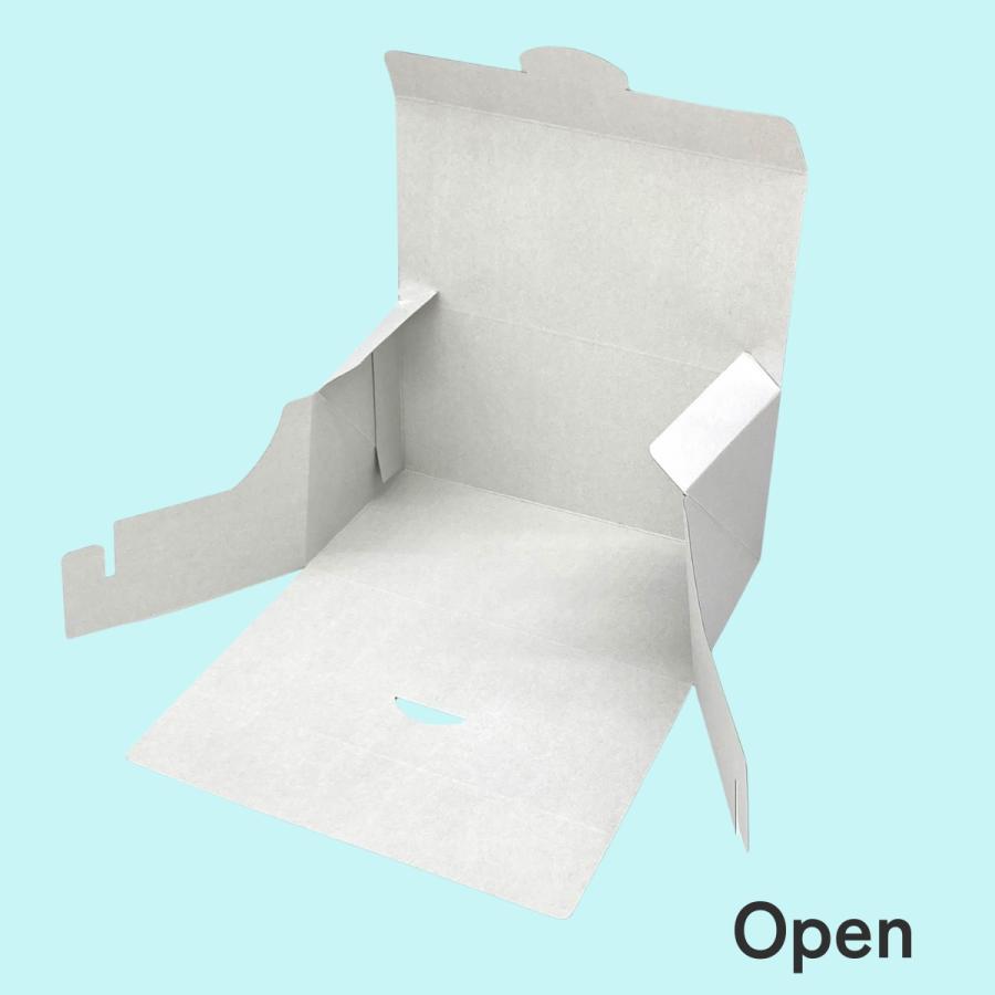 【代引き 個人宅不可】200枚・ユウロールBOX（本体のみ） 高さ100mm 白無地（プレスコート） 202×105×H100 ロールケーキ箱（本体のみ） オクト 200枚入の画像