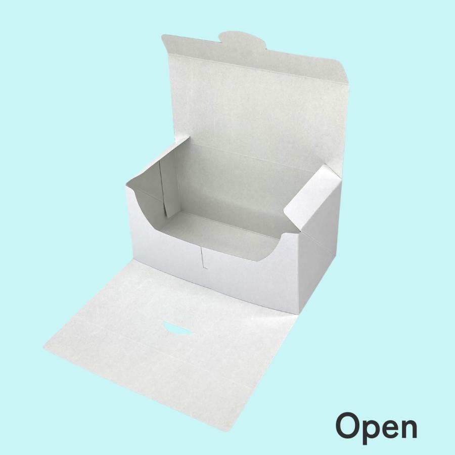 【代引き 個人宅不可】200枚・ユウロールBOX（本体のみ） 高さ100mm 白無地（プレスコート） 202×105×H100 ロールケーキ箱（本体のみ） オクト 200枚入の画像