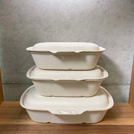 代引き 不可】300枚・バガスモールド ランチボックス S （約 400ml