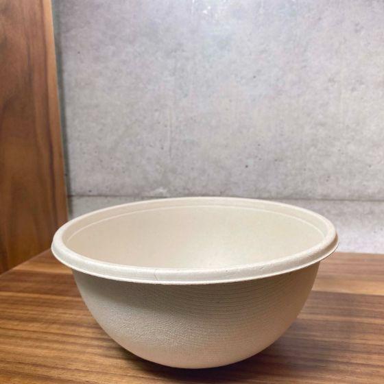 【代引き 不可】300枚・バガスモールド どんぶり 大 （約 1000ml） 未晒 SABERT ボウル 丼 パルプ容器　300枚入（1ケース 送料無料）　(10309981) | ブランド登録なし | 01