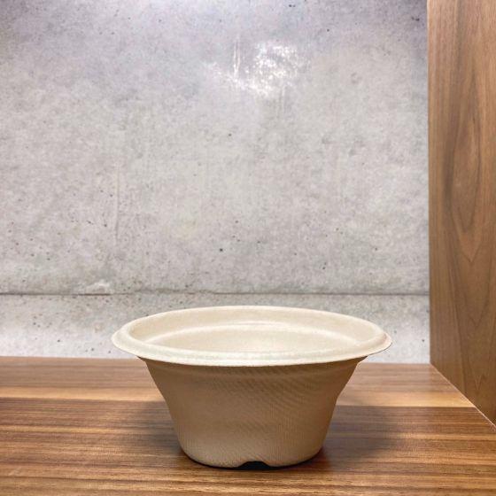 【代引き 不可】1000枚・バガスモールド スープカップ 小 （約 250ml） 未晒 SABERT ボウル カップ パルプ容器　1000枚入（1ケース 送料無料）