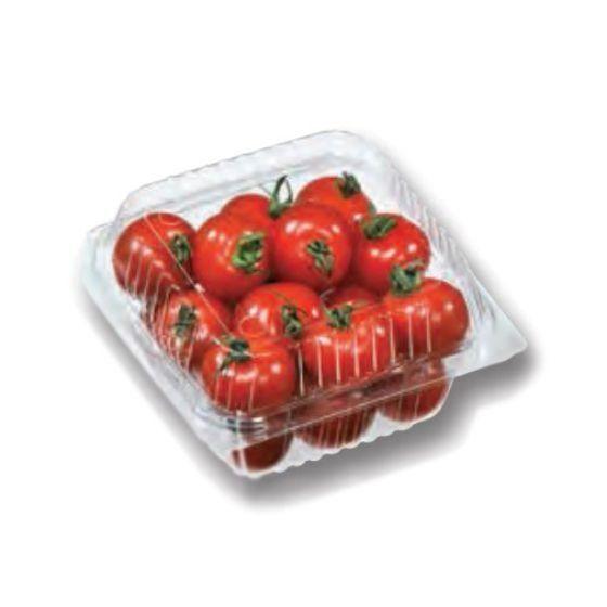 【1500枚】1ケース・FKパック P-815 有穴（4穴） 105×105×H61 福助工業 使い捨て 業務用 フードパック ミニトマト プチトマト 透明 容器　1500枚入 | ブランド登録なし | 01